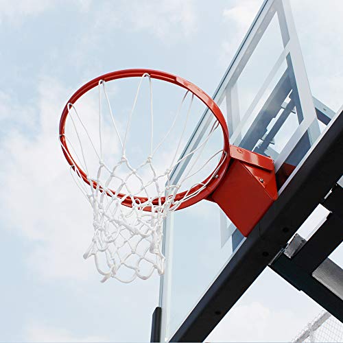 Professional 180º Heavy Duty Breakaway Basketball Rim，18 inch Single Spring Flex Rim Goal Replacement fit Indoor and Outdoor Backboard - color: 2-Double Spring