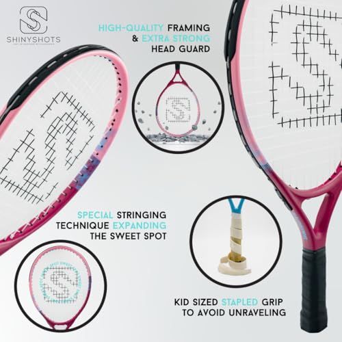 19-Inch Kids Tennis Racket - Lightweight Junior 19 inch Tennis Racket for Ages 4-6, Durable Aluminum with Kid-Sized Grip, & Big Sweet Spot