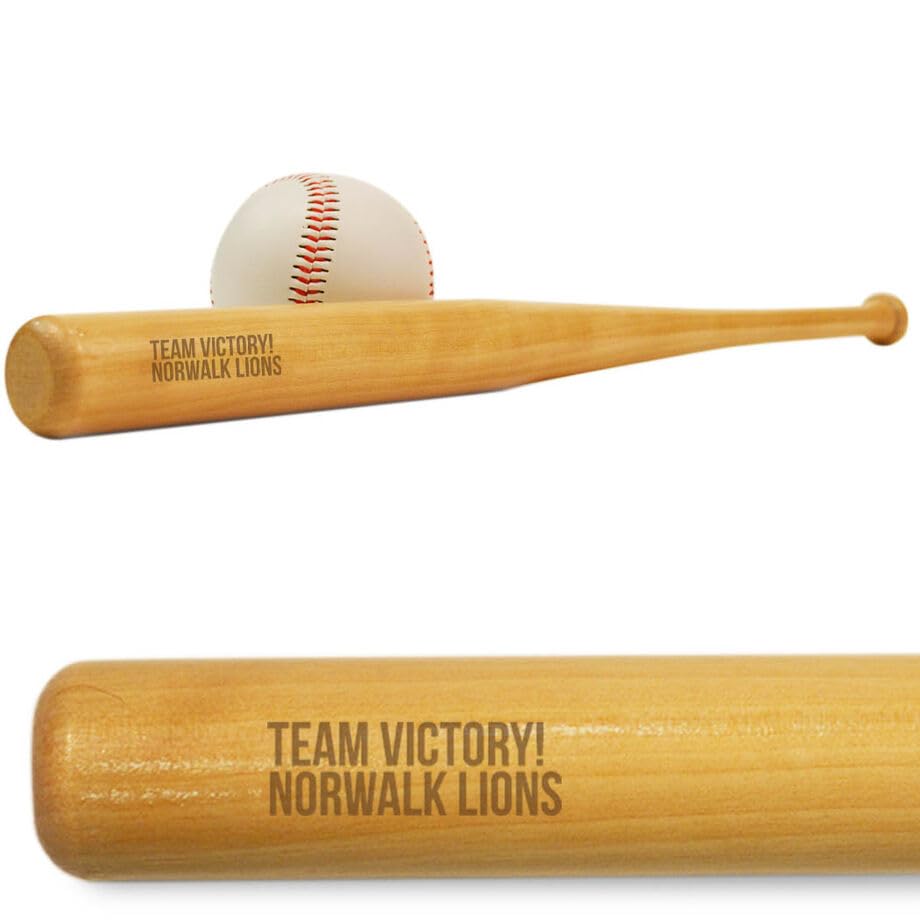 ChalkTalkSPORTS Personalized Mini Baseball Bat - Custom Engraved Mini Bat, Unique Gift for Baseball Players, Coaches & Fans - Multiple Designs