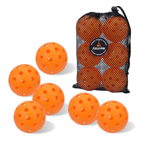 Pickleball Balls 6 Pack | 12 Pack- 40 Holes Outdoor Pickleball with Bag, Perfectly Balanced, High Bounce, Crack-Resistance，USAPA Standard - Multiple Colors - color: Orange, size: 6 pcs