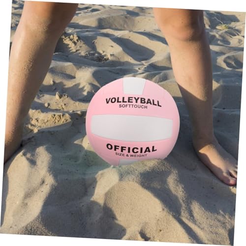 Cabilock Soft Training Volleyball Size 5 Pu Leather Indoor Sports Ball for School Exams and Versatile Practice, Machine-Seamed Soft Volleyball for Youth Training and Competition