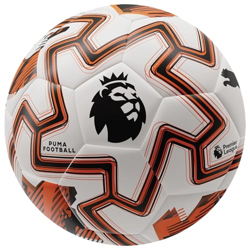 Puma Orbita Match Premier League Soccer Ball (FIFA Quality) - color: White-Heat Fire-Black AH25