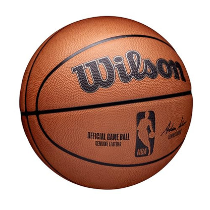 WILSON NBA Official Game Basketball - Brown, Size 7-29.5"