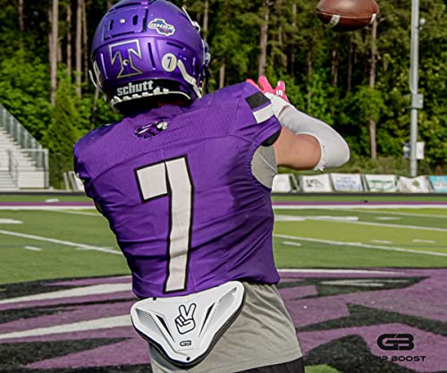 Grip Boost Fly Plate Football Back Plate, Rear Lower Back Protector for Shoulder Pads & Contoured Foam, High-Impact Protection Football Gear