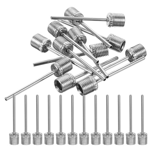 Healeved 120pcs Stainless Steel Ball Pump Needles Replacement Set for Basketball Soccer Football Volleyball Rugby Inflation Air Pump Accessories Sports Equipment