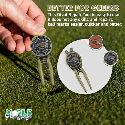 Divot Repair Tool Removable Magnetic Ball Marker-Best Divot Fixer - style: OREGON STATE BEAVERS