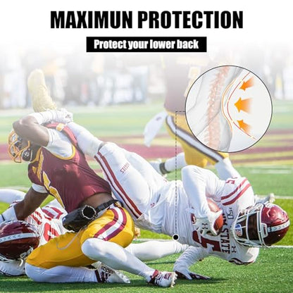 MENOLY Football Backplate, Professional Football Back Plates for Youth Adult with Hard Shell Lower Back Protector for High-Impact Protection, Rear Protector