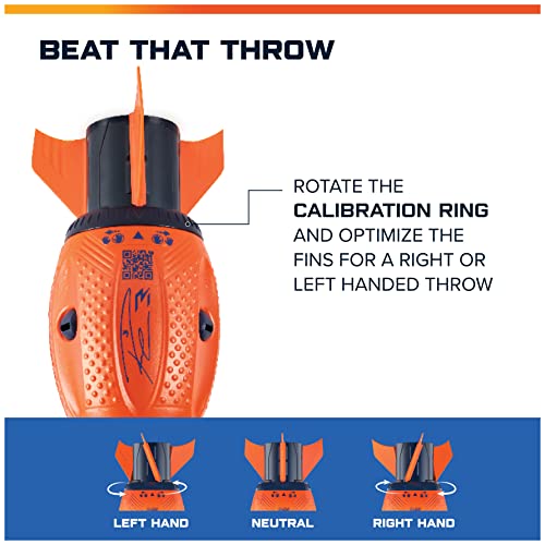 Aerobie gl_Toy Sonic Fin Football, Aerodynamic Russel Wilson Toy, Now with Softer Foam & Fins, Outdoor Games for Kids and Adults Aged 8 and Up, Orange
