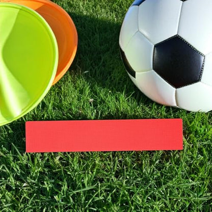 Toyvian 12pcs Court Line Markers Flat Crimson Sports Ground Marking Discs Football Soccer Tennis Field Training Kit for Outdoor Use