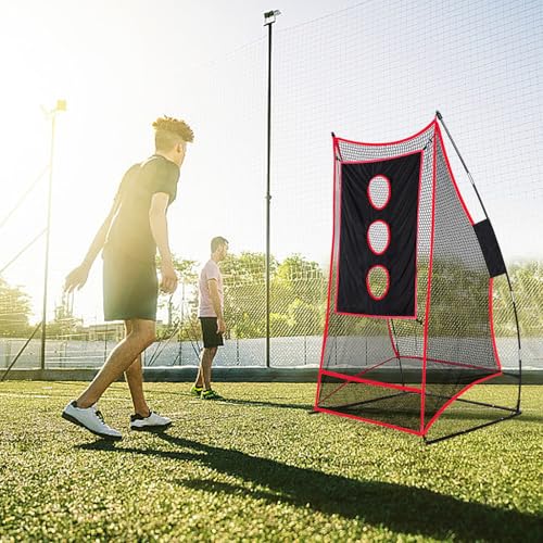 Football Kicking Cage & Practice Net - Portable Target System for Quarterback Passing Drills, Backyard Training Aid with Carry Bag - size: 3X6FT