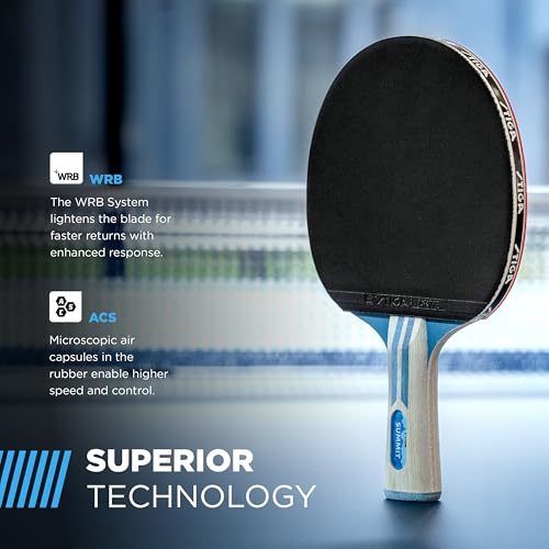 STIGA Ping Pong Paddles - 2mm Tournament-Approved Sponge - Flared Handle for Enhanced Control - Competitive Table Tennis Racket for Family Fun - Multiple Styles & Performance Levels Available - style: Summit