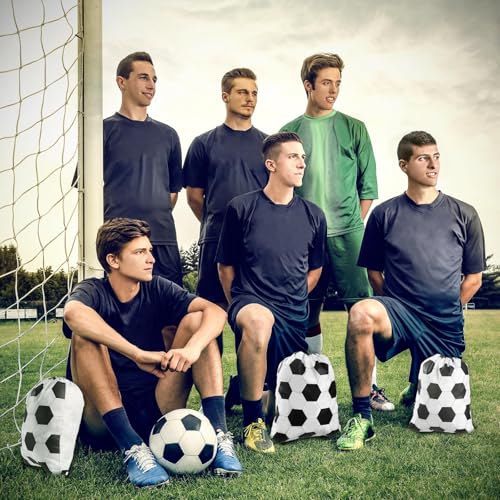 Shappy 12 Pcs 17 Inch Soccer Style Drawstring Bag Sports Ball Backpack Drawstring Sack Cinch Bags for Team Gift Party Favors - style: Soccer Style