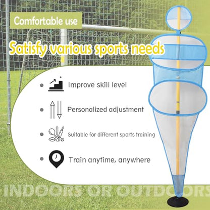 TNZMART Football Dummies Free-Kick Training Mannequin Portable Defender Practice Dummy Soccer Agility Poles with Mesh Dummy - color: 5.9 FT