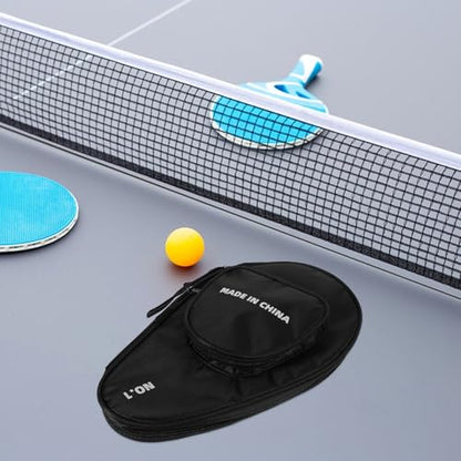 Beaupretty Table Tennis Racket Case Paddle Bag with Zipper Storage, Protective Double Racket Cover for 2 Paddles and 7 Balls, Green Gourd Shape, Sturdy Sports Organizer for Ping Pong Players
