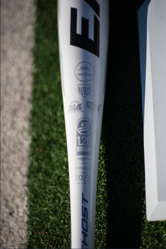 Easton | Ghost Youth Fastpitch Softball Bat | Approved for All Fields | -11 Drop | 1 Pc. Aluminum - color: White / Blue, size: 28 Inch