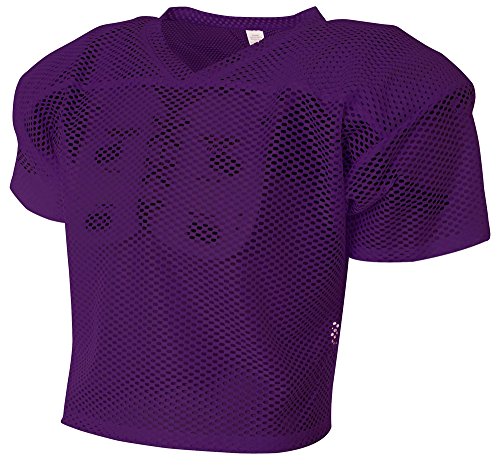 A4 Drop Ship NB4190 Youth Football All Porthole Practice Jersey - color: Purple, size: X-Small