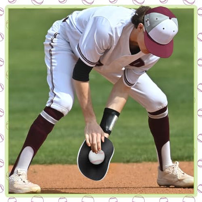 RoundFunny 12/18 Pcs Baseball Pancake Glove for Training, Foam Practice Fielding Baseball Softball Pancake Gloves, Quick Hands Batting Infield Training Practice Two Hands for Youth Adults