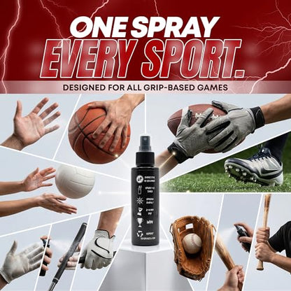 Advanced Grip Spray Elite Sticky Spray for Football Gloves, Basketball Shoes, Golf & Baseball Pro Bat Tack & Stick Grip for Max Traction Long-Lasting Pine Tar Alternative 4 OZ