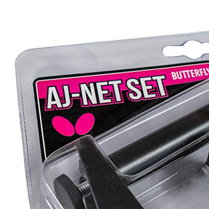 Butterfly AJ Table Tennis Net Set – The AJ Net Set Fits Table Tennis Tables up to 1.75 inches Thick – Length of the Net Set is 72 inches – Adjustable Height and Tension