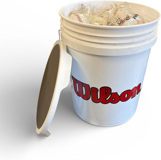 WILSON 1035 Practice Baseball Bucket (Two Dozen)