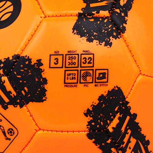 Cosco Rubber, Polyvinyl Chloride Rio Football (Small, Size 3, Orange)