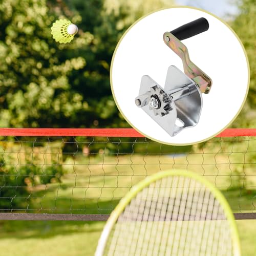 Hand Crank Tensioner, Hardware Crank Tensioning Device Replacement with Long Detachable Handle Tennis Post Reel Tennis Post Winder Accessories for Outdoor Volleyball Badminton Tennis Pole Net