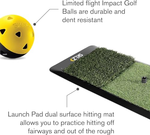 SKLZ Home Golf Driving Range Kit with Net, Golf Balls, Launch Pad, and Tees