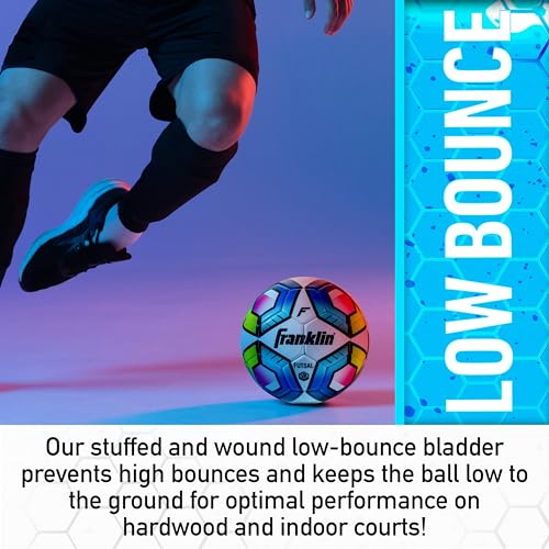 Franklin Sports Futsal Ball - Official Size Futsal Soccer Ball - Indoor and Outdoor - Size 3 Junior and Size 4 Official - size: 3, style: 1 Inflated Ball