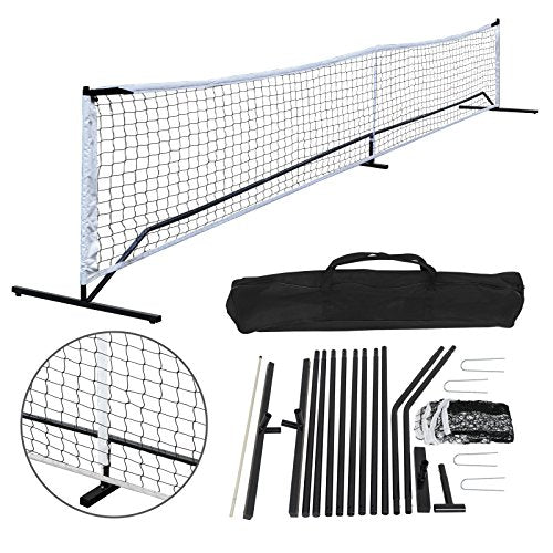 F2C Portable 22FT Pickleball Net Set Regulation Size Soccer Tennis Net with Court Markers,Game Set System with Metal Frame Stand and Carrying Bag - style: Pickleball Net