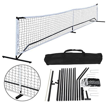 F2C Portable 22FT Pickleball Net Set Regulation Size Soccer Tennis Net with Court Markers,Game Set System with Metal Frame Stand and Carrying Bag - style: Pickleball Net