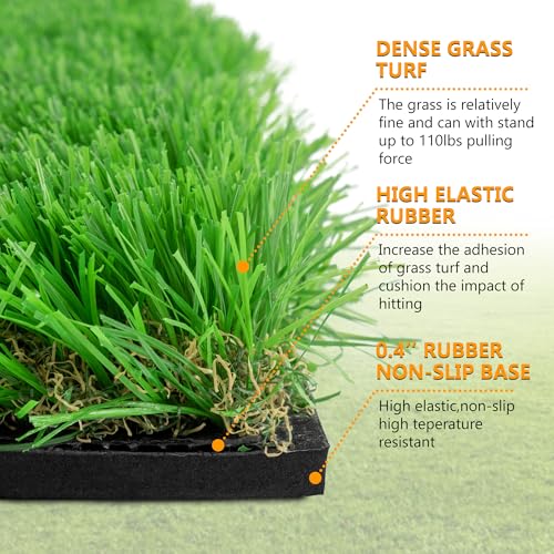 Premium Golf Putting Green Mat for Indoor & Outdoor, 3 Holes with Flags, Realistic Turf & Non-Slip Base, Practice Putting Mat with 6 Balls & Slope Pads - size: 9'10" x 4'11" (L x W)