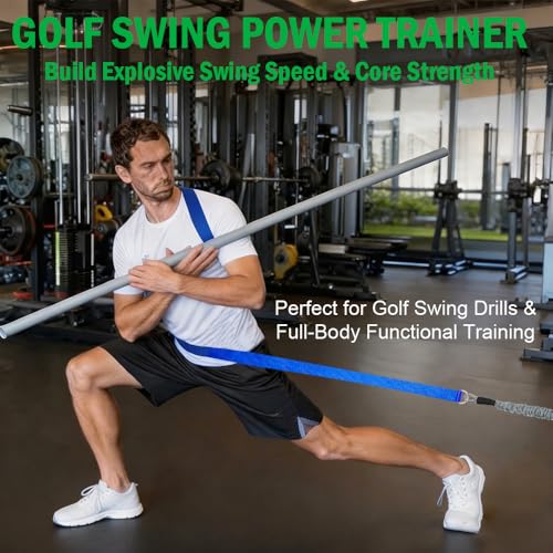 Golf Rope Swing Trainer, Golf Swing Trainer for Core Strength, Fix Early Extension & Improve Swing Consistency, Multifunctional Golf Training Aid, Portable Golf Accessories for Beginners & Amateurs