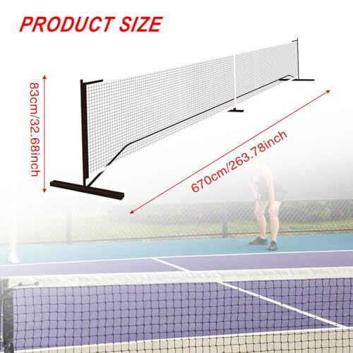 Generic Portable Pickleball Net Set Heavy Duty Professional Training Equipment Fast Assembly Iron Polyester Suitable for Home