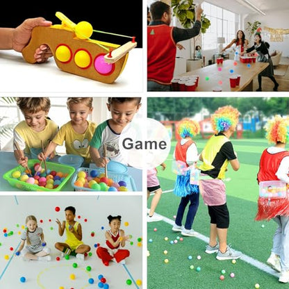 High Bounce & Durable ABS Mat Colored 3 Star Ping Pong Balls 4 Trainning,Party Games,Pet Cats Toys - style: pack of 50 - multicolour