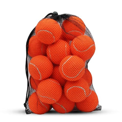 SHYUJAJIE Tennis Balls, 20 Pack Training Tennis Balls,High Elasticity Practice Tennis for Beginner, Exercise Playing Balls for Pet Dog - color: Orange