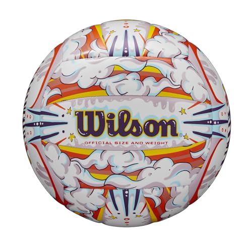 Wilson AVP Hawaii Outdoor Volleyball + Frisbee Kit - color: White/Orange, style: Graffiti