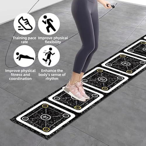 Rubber Agility Ladder Non-Slip Speed Agility Training Ladder Pad for Soccer Football Footwork, Workout Ladder for Soccer Football Tennis Boxing Training, Agility Training Equipment - size: 8.8 ft