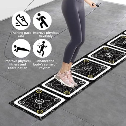 Rubber Agility Ladder Non-Slip Speed Agility Training Ladder Pad for Soccer Football Footwork, Workout Ladder for Soccer Football Tennis Boxing Training, Agility Training Equipment - size: 15 ft