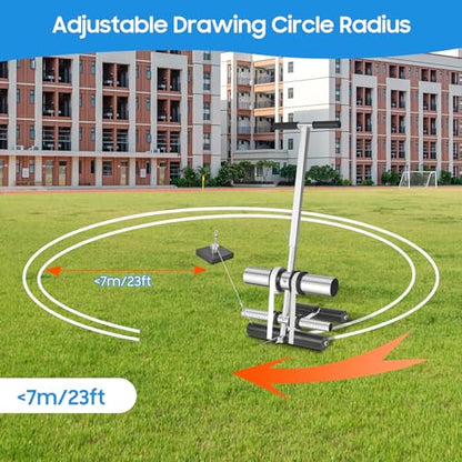 Court Line Tape Machine, Hand Pushed Basketball Court Line Striping Machine, Field Line Striping Marking Machine, Floor Paint Tape Applicator for Parking Lots, Driveway, Playground