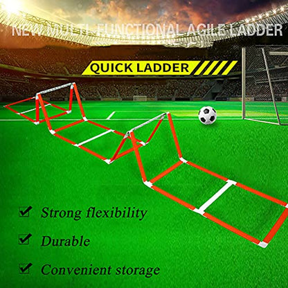 Agility Ladder Fixed Agility Training Ladder, Football Sports Speed Ladder,Home Gym Fitness Equipment,for Athletic Footwork & Sports Drills