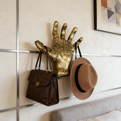 Mechanical Hand Wall Mounted Holder,Punk Style Garage Basketball Rack,Hand-Shaped Ball Storage Rack for Basketball Soccer Punk Steampunk Garage and Game Room Wall Decor