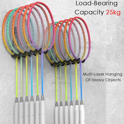 Tennis Racket Storage Rack, Ball Racket Metal Organizer,Wall Mounted Table Tennis Rackets Organizer Holder, for Badminton Rackets Tennis Rackets Table Tennis
