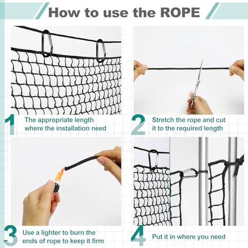 Golf Net for Backyard Driving Outdoor Indoor Sports Netting 10 x 10 Ft/15Ft/20 Ft/25 Ft/ 15 x 15 Ft/20 Ft Heavy Duty Net for Baseball Soccer Hockey Practice Impact Screen - size: 10x20 ft