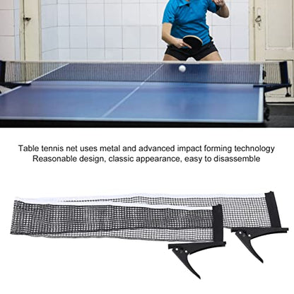 Table Tennis Net and Post Set, Professional Standard Table Tennis Net Bracket Set for Indoors, Outdoors, Athlete, Amateur, Training, Entertainment