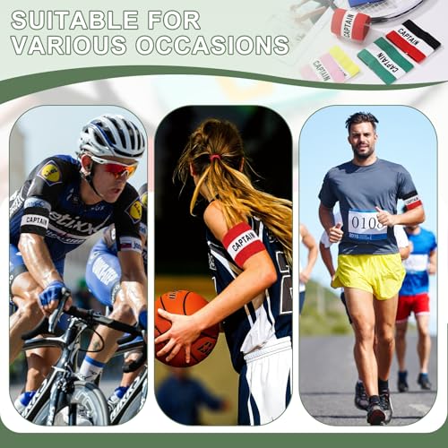 Captain Armband Soccer Captain Arm Bands Elastic Adjustable Leader Armbands Team Sport Rugby Player Band