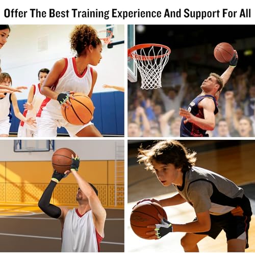 Upgraded Basketball Dribble Trainer Gloves for Kids Youth Adults, Dual-Thickness Pads to Maximize Training Efficiency, Dribbling Basketball Trainer Hand Grip Control Gifts - size: Kids&Youth