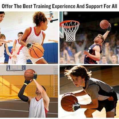 Upgraded Basketball Dribble Trainer Gloves for Kids Youth Adults, Dual-Thickness Pads to Maximize Training Efficiency, Dribbling Basketball Trainer Hand Grip Control Gifts - size: Adult