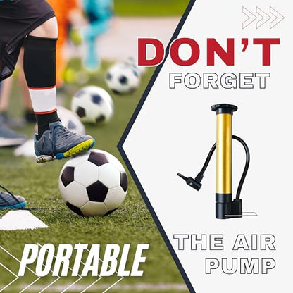 Ball inflator with moisten Needles. Easy to Operate and Kid Friendly. Basketball, Football, Soccer and Much More. Durable Metallic case.