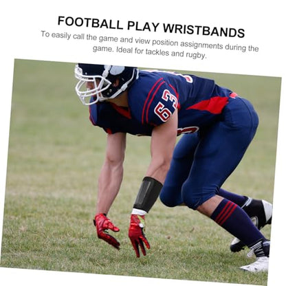 Garneck Football Wrist Sleeve and Tactical Wristband for Quarterbacks, Black Medium Football Gear with Playbook Insert, Sports Wrist Cover for Youth and Adults, Rugby Tackle Wristband