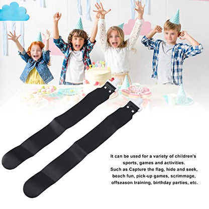 5 Piece Adjustable Football Flag Belt Set with Removable Flags Durable PP Material Youth Adult Training Gear for Football Games and Drills (Black)